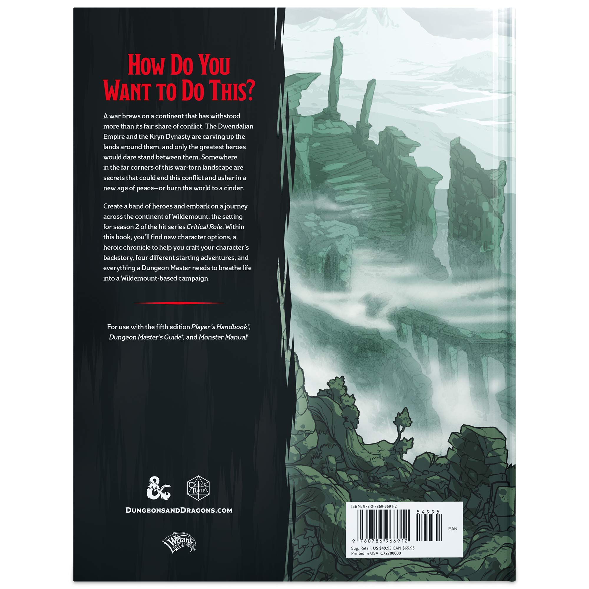Dungeons and Dragons : Explorers Guide to Wildemount Hardcover